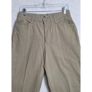 Lee Khaki Pants Womens 9M Beige Stripe Twill Straight Leg Casual Minimalist